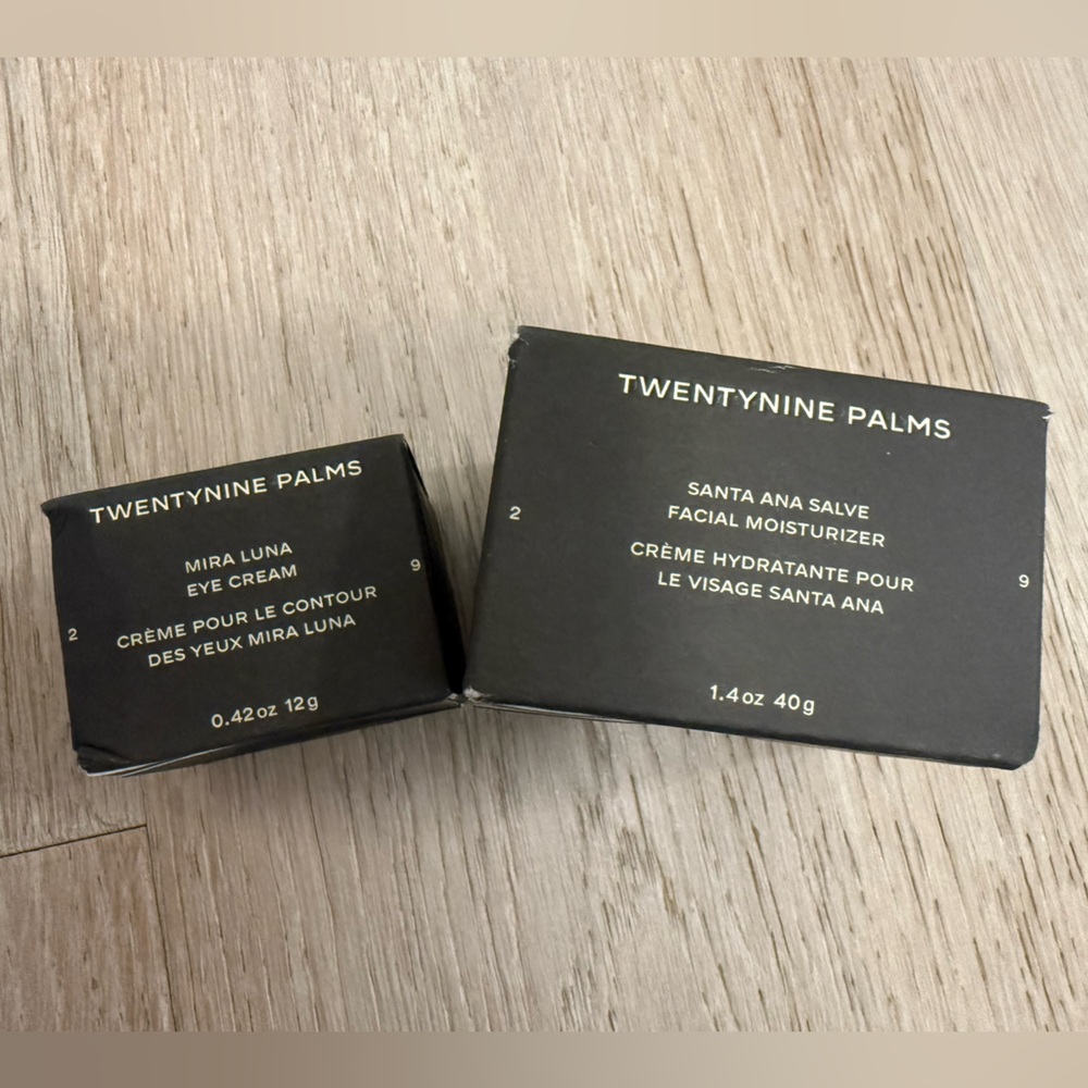 NEW Twentynine Palms Eye Cream and Facial Moisturizer Set New in Box